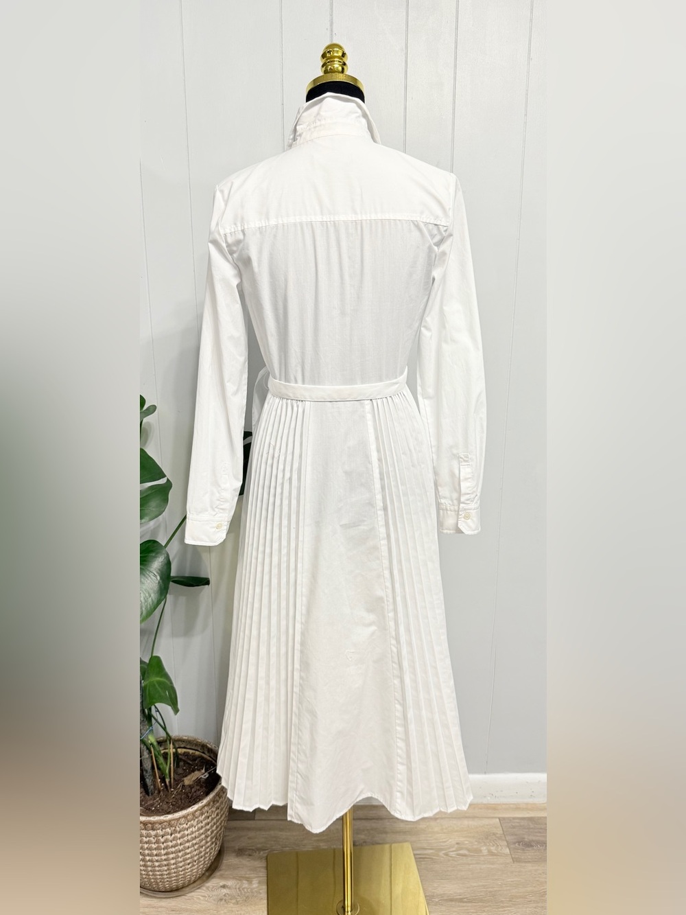 Banana Republic White Midi Shirt Dress - Picture 3 of 7